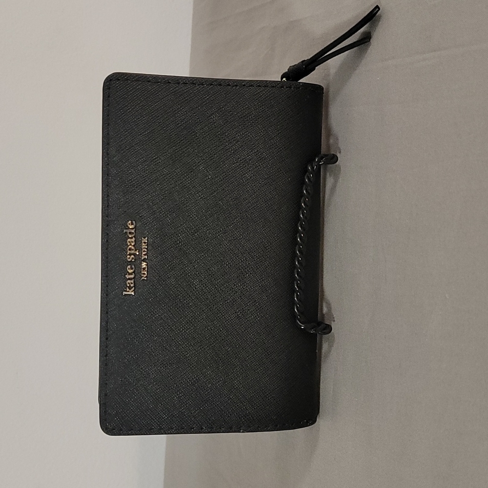 NEW Kate Spade Med Bifold Wallet Black WLRU5440